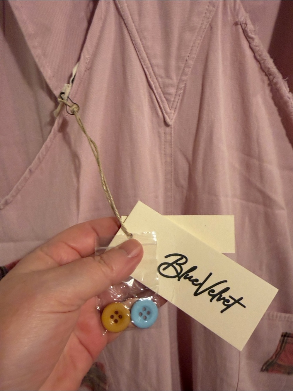 NWT BLUE VELVET Pink Patchwork Overalls EMBROIDERED FLOWERS LARGE Bluevelvet - Picture 5 of 14